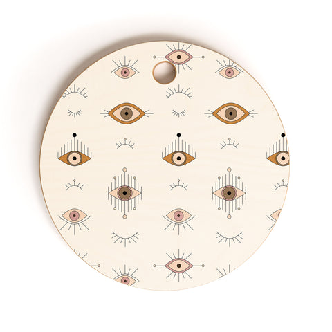 The Optimist Evil Eye Magic Pattern Cutting Board Round
