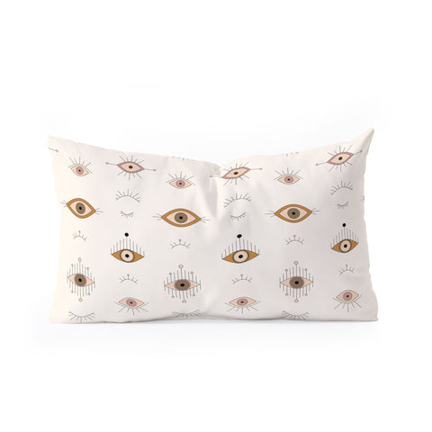 The Optimist Evil Eye Magic Pattern Oblong Throw Pillow