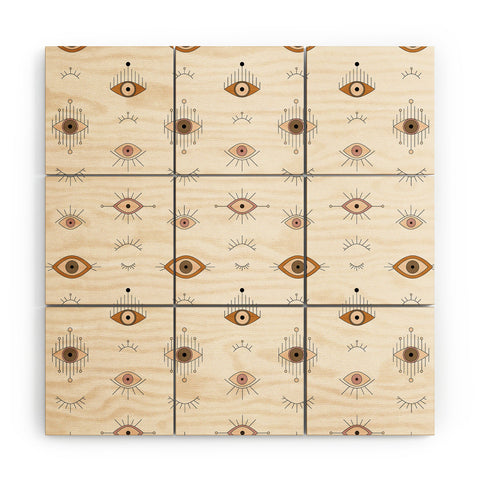 The Optimist Evil Eye Magic Pattern Wood Wall Mural