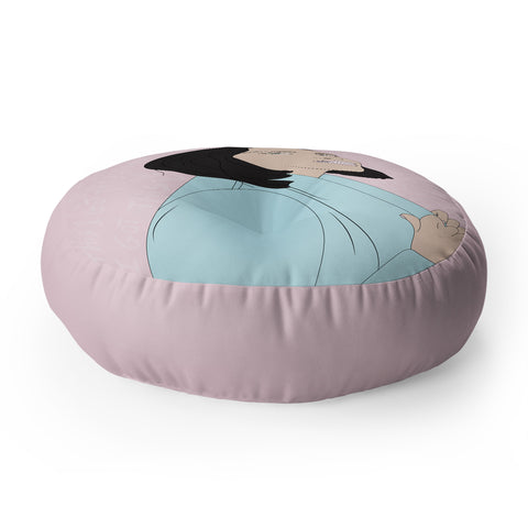The Optimist Fake It Until You Make It Floor Pillow Round