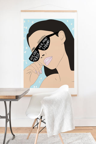 The Optimist Fierce Brave And Strong Art Print And Hanger