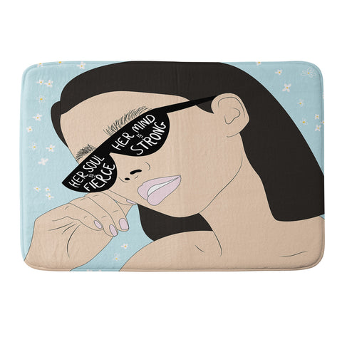 The Optimist Fierce Brave And Strong Memory Foam Bath Mat