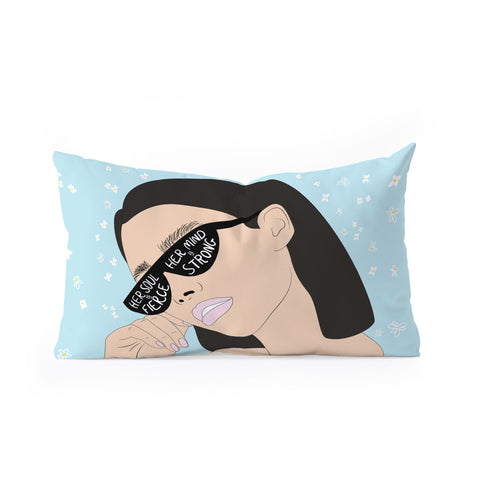 The Optimist Fierce Brave And Strong Oblong Throw Pillow