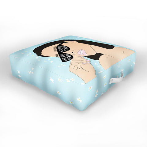 The Optimist Fierce Brave And Strong Outdoor Floor Cushion