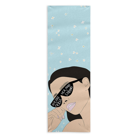 The Optimist Fierce Brave And Strong Yoga Towel