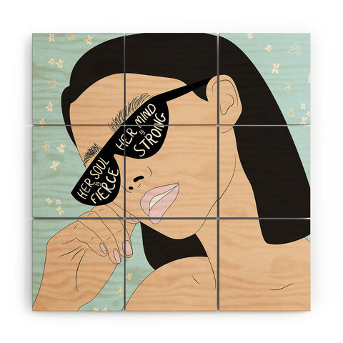 The Optimist Fierce Brave And Strong Wood Wall Mural