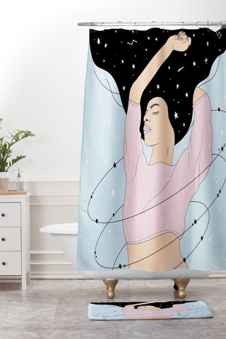 The Optimist Fight Your Storm Shower Curtain And Mat