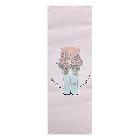 The Optimist Get Out Of Your Own Way Quote Yoga Towel