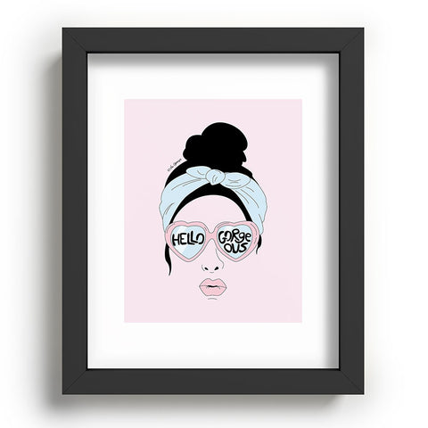The Optimist Hello Gorgeous in Pink Recessed Framing Rectangle