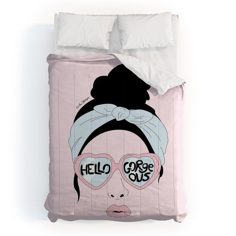 The Optimist Hello Gorgeous in Pink Comforter