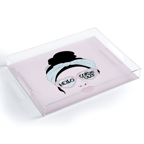 The Optimist Hello Gorgeous in Pink Acrylic Tray