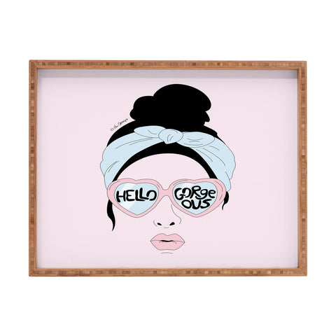 The Optimist Hello Gorgeous in Pink Rectangular Tray