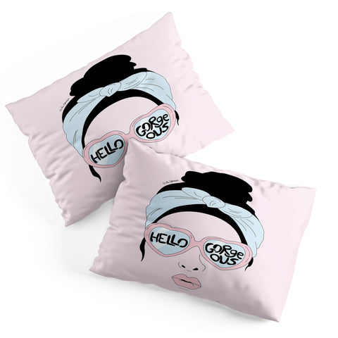 The Optimist Hello Gorgeous in Pink Pillow Shams