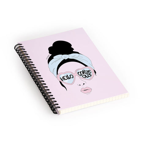 The Optimist Hello Gorgeous in Pink Spiral Notebook