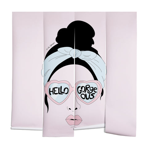 The Optimist Hello Gorgeous in Pink Wall Mural