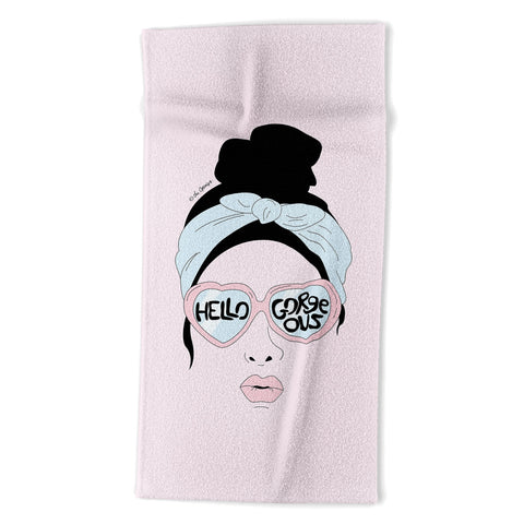 The Optimist Hello Gorgeous in Pink Beach Towel