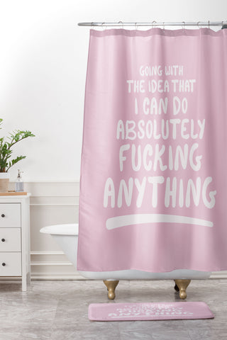 The Optimist I Can Do Anything Shower Curtain And Mat