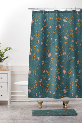 The Optimist I Can See The Change Floral Shower Curtain And Mat