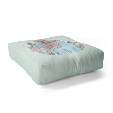 The Optimist Just Stop And Smell The Roses Floor Pillow Square