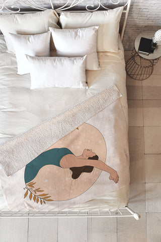 The Optimist Keep On Breathing Fleece Throw Blanket