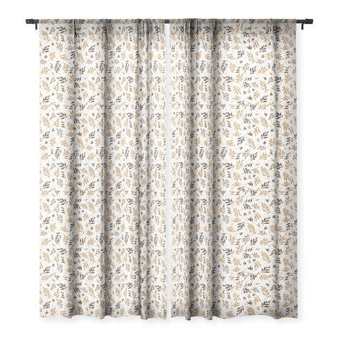 The Optimist Leaves Of Change Pattern Sheer Window Curtain