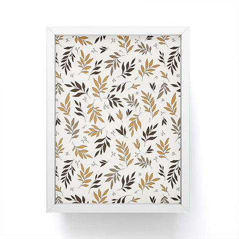 The Optimist Leaves Of Change Pattern Framed Mini Art Print