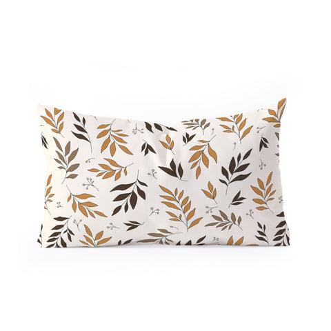 The Optimist Leaves Of Change Pattern Oblong Throw Pillow
