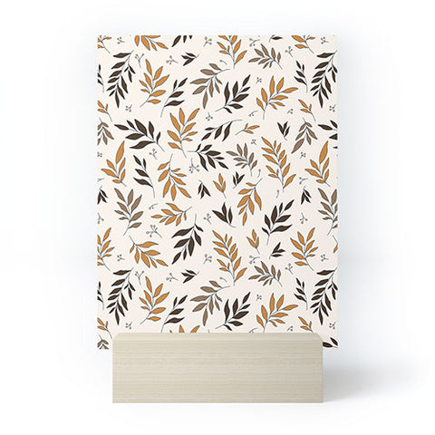 The Optimist Leaves Of Change Pattern Mini Art Print