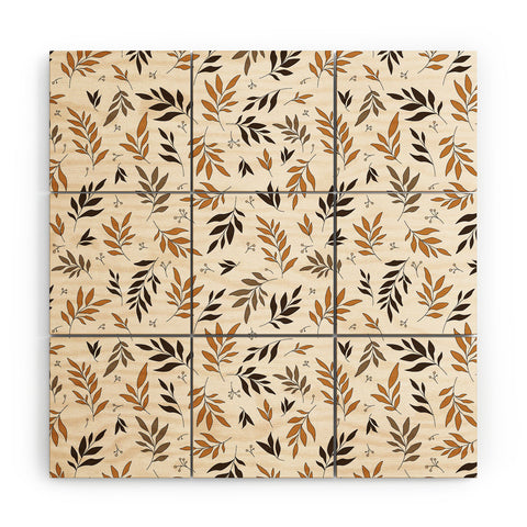 The Optimist Leaves Of Change Pattern Wood Wall Mural