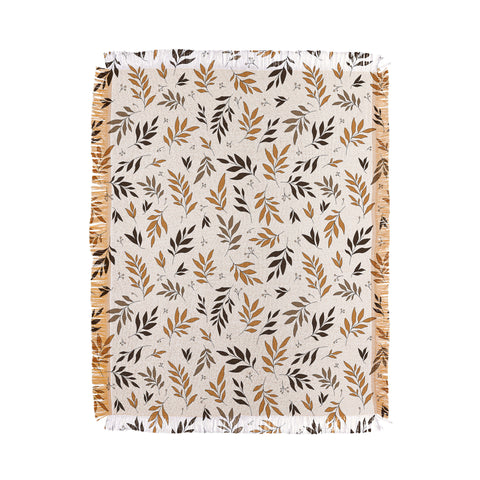 The Optimist Leaves Of Change Pattern Throw Blanket