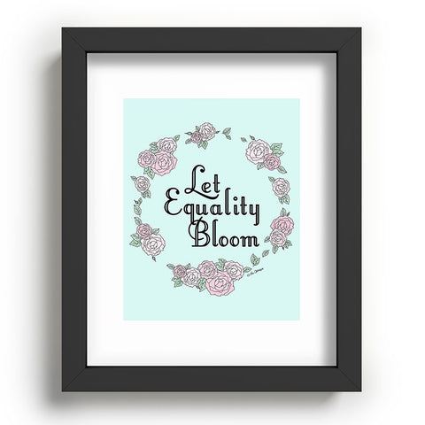 The Optimist Let Equality Bloom Typography Recessed Framing Rectangle