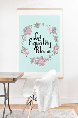 The Optimist Let Equality Bloom Typography Art Print And Hanger