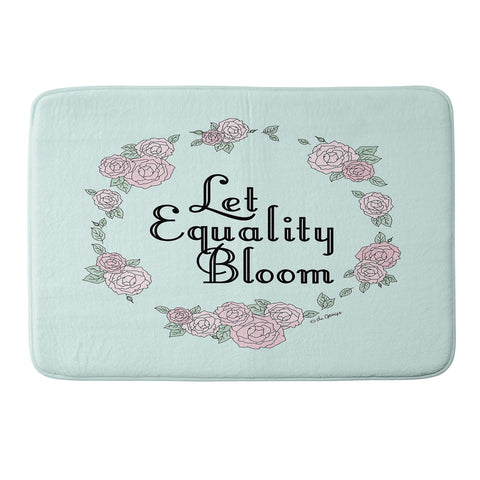 The Optimist Let Equality Bloom Typography Memory Foam Bath Mat