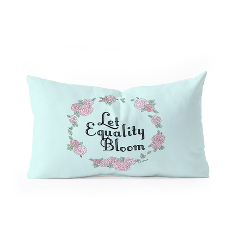 The Optimist Let Equality Bloom Typography Oblong Throw Pillow