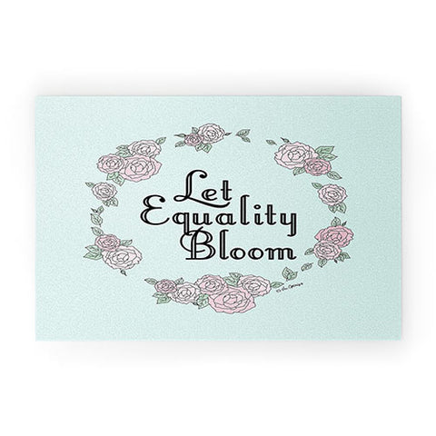 The Optimist Let Equality Bloom Typography Welcome Mat