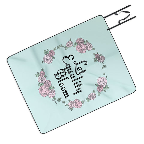 The Optimist Let Equality Bloom Typography Picnic Blanket