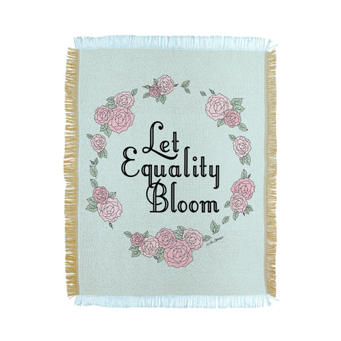 The Optimist Let Equality Bloom Typography Throw Blanket