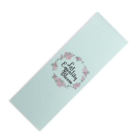 The Optimist Let Equality Bloom Typography Yoga Mat