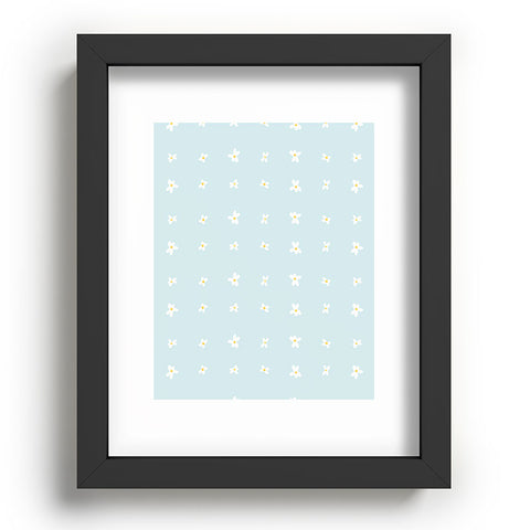 The Optimist Light Blue Daisies Recessed Framing Rectangle