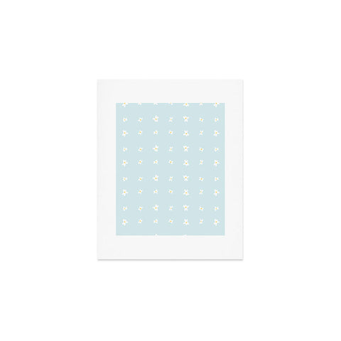 The Optimist Light Blue Daisies Art Print
