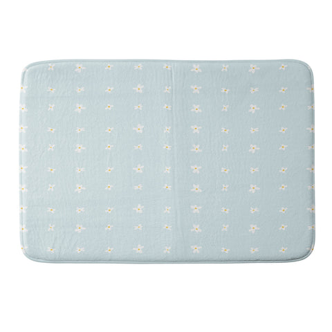 The Optimist Light Blue Daisies Memory Foam Bath Mat