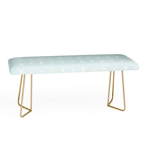 The Optimist Light Blue Daisies Bench