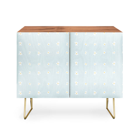 The Optimist Light Blue Daisies Credenza