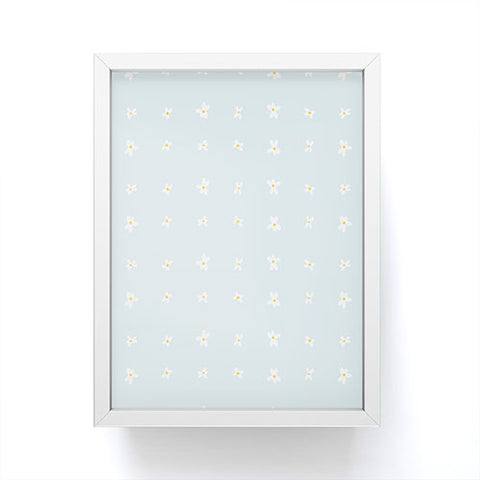 The Optimist Light Blue Daisies Framed Mini Art Print