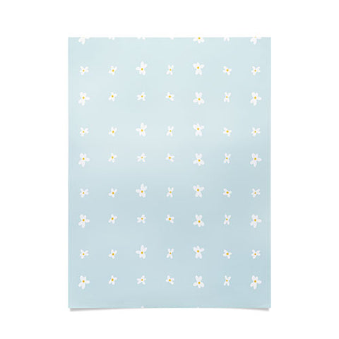 The Optimist Light Blue Daisies Poster