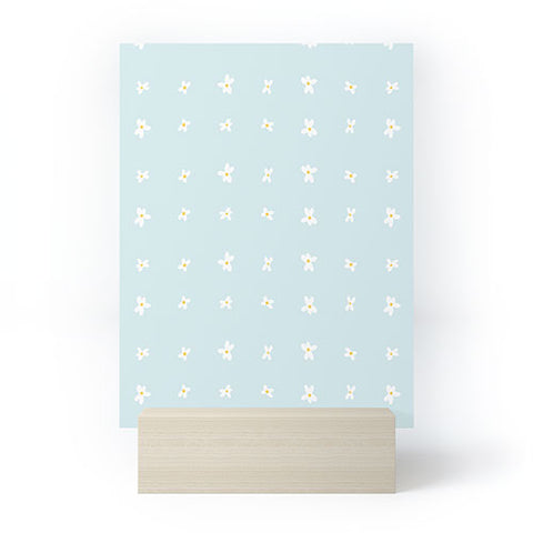 The Optimist Light Blue Daisies Mini Art Print
