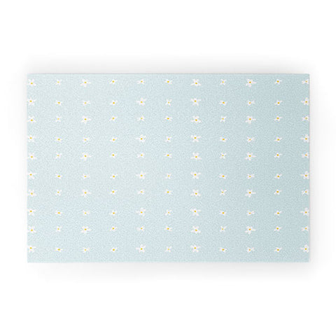 The Optimist Light Blue Daisies Welcome Mat