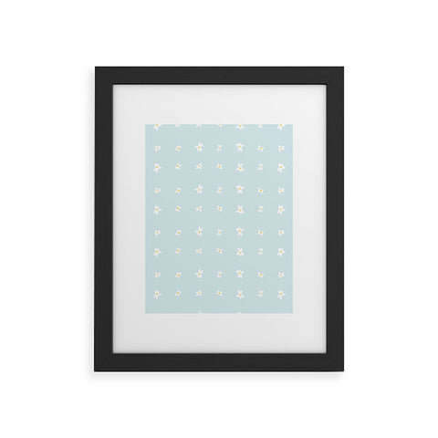 The Optimist Light Blue Daisies Framed Art Print