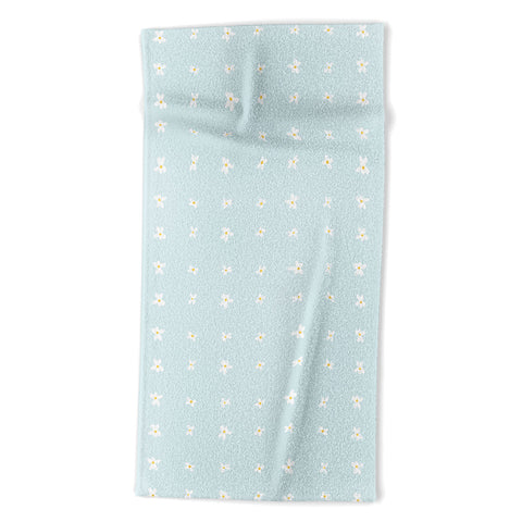 The Optimist Light Blue Daisies Beach Towel