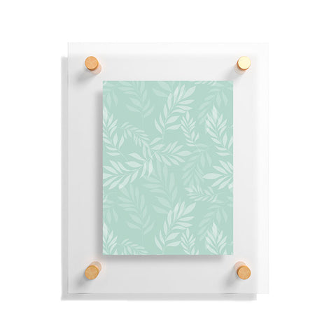 The Optimist Light Green Leaves Floating Acrylic Print
